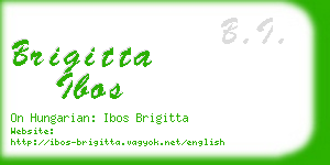 brigitta ibos business card